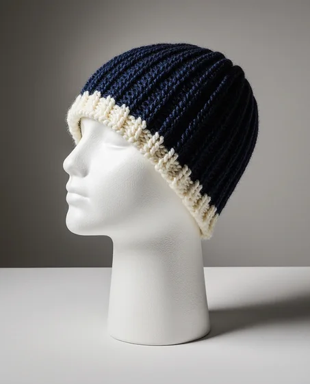 Navy & White Winter Pattern