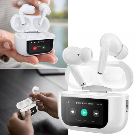 سماعات أذن لاسلكية بشاشة ملونة