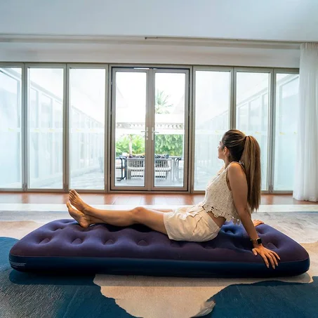 Matelas Gonflable Monoplace 180 x 90 cm - Bleu