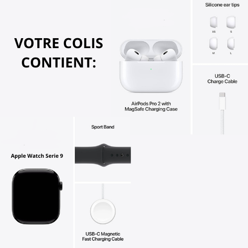 La AppIe Watch série 9 + Earpuds avec fils Gratuite