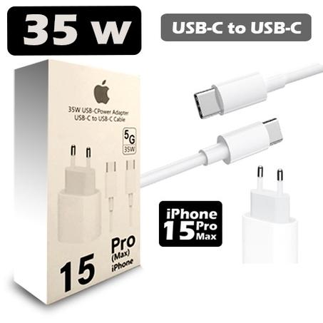 Adaptateur Power 35W Câble Type-C to Type-C 5G chargeur iPhone 15 Pro Max