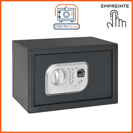 خزانة إلكترونية آمنة ببصمة الإصبع و نظام الإنذار مع رمز PIN ومفتاحين - 20x31x20 سم