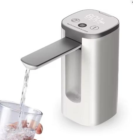 Dispensador de botellas de agua, bomba de botella de agua automática plegable Universal con pantalla, bomba de agua potable eléctrica portátil