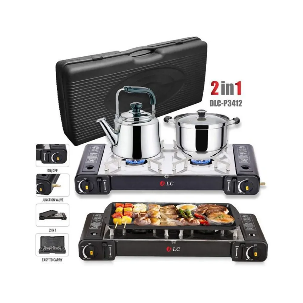 موقد الغاز المتنقل 2 في 1 DLC ضمان 6 أشهر