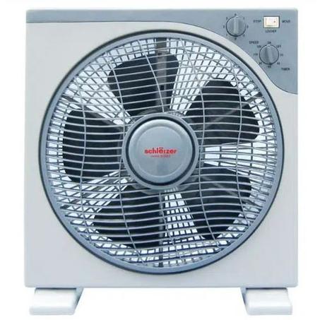 schlëizer Ventilateur au sol Silencieux, Carré, 32cm