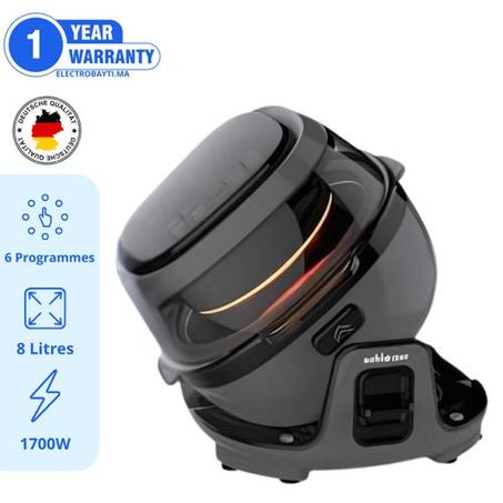 schlëizer AirFryer Friteuse sans huile XL 8Litres, Rotation Automatique 1700W