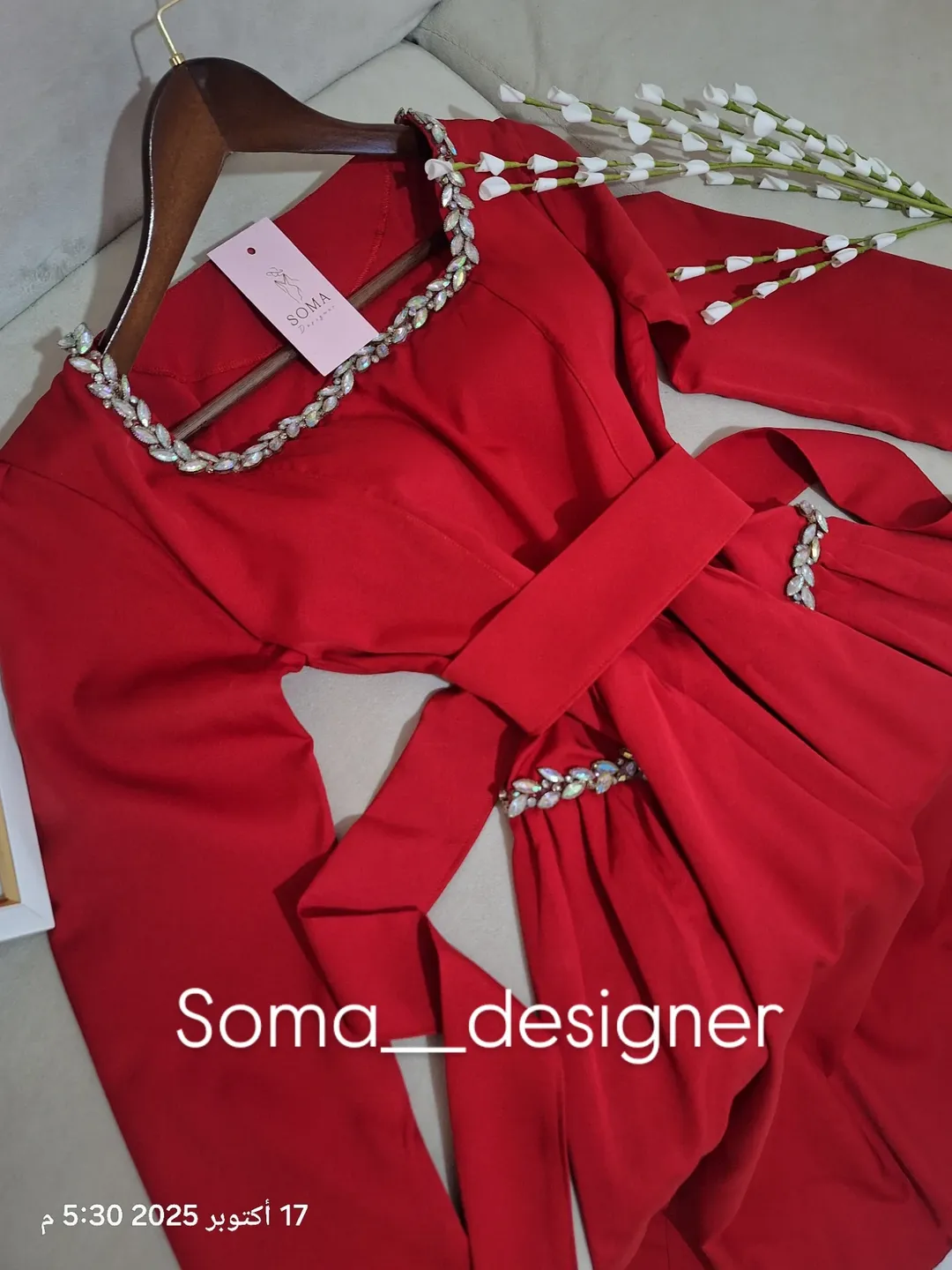 فستان انيق احمر