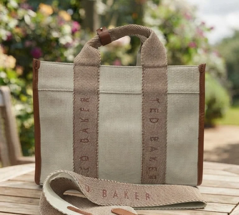 Ted Baker HARLLEE STRIPED SMALL CROSSBODY BAG - Handbag - camel