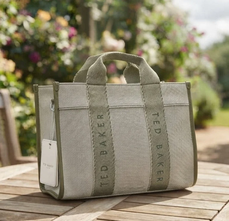 Ted Baker HARLLEE STRIPED SMALL CROSSBODY BAG - Handbag - camel