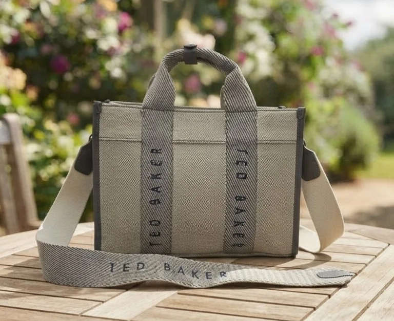 Ted Baker HARLLEE STRIPED SMALL CROSSBODY BAG - Handbag - camel