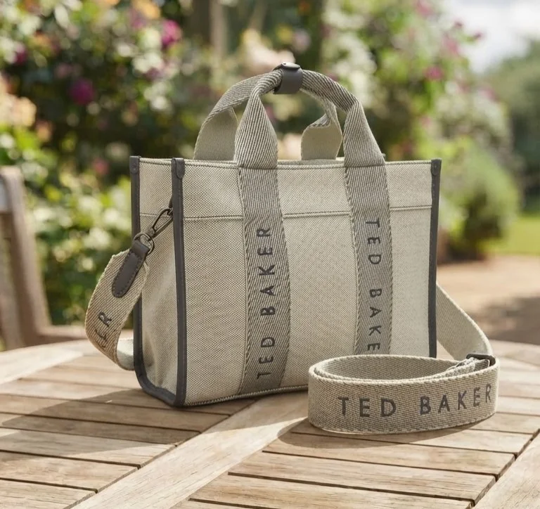 Ted Baker HARLLEE STRIPED SMALL CROSSBODY BAG - Handbag - camel