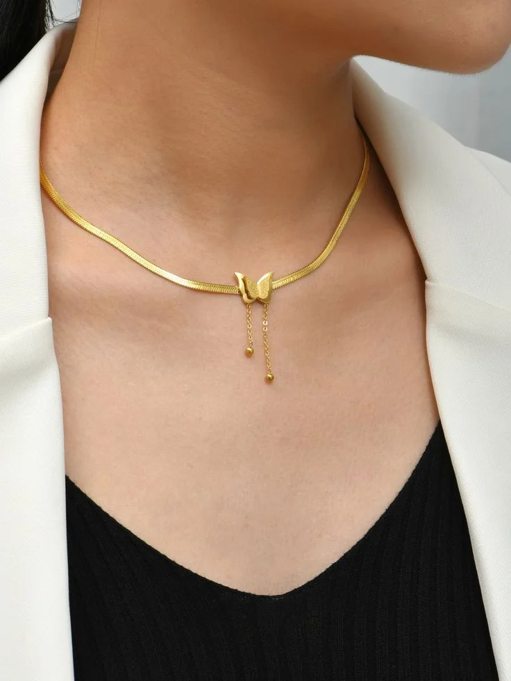 Collier Élégance Papillon – Doré