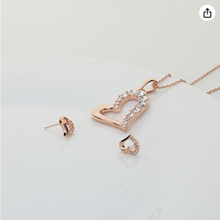 Fashion Heart & Necklace Gold  قلادة القلب الذهبية