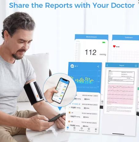 Tensiomètre  et ECG 2 in 1 sans fil Wellue BP2 WiFi électronique numérique