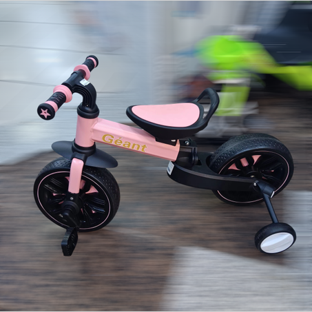 Tricycle pliable 3 en 1, vélo Voiture d'équilibre multi-énergie pour enfants, Trotteur coulissant pour garçon et fille, 2 à 6 ans I Géant