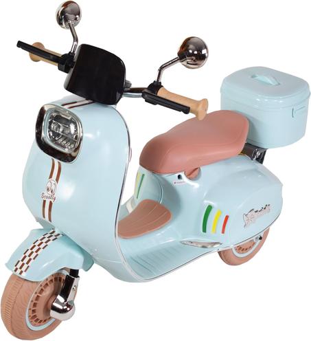 Moto électrique pour enfants avec télécommande, chargeur et batterie 6 V, accélérateur à pédale, valise, USB, lumière et MP3 Bluetooth