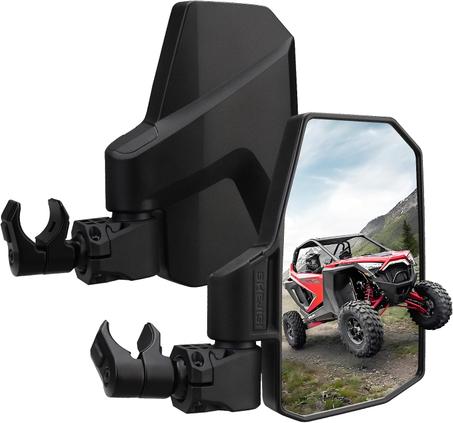 Espejos laterales UTV: se adapta a casi todos los UTV (excepto puertas completas), compatible con Polaris RZR Ranger, Can am Commander Defender, Honda Pioneer Talon SXS, Kawasaki Mule KRX,