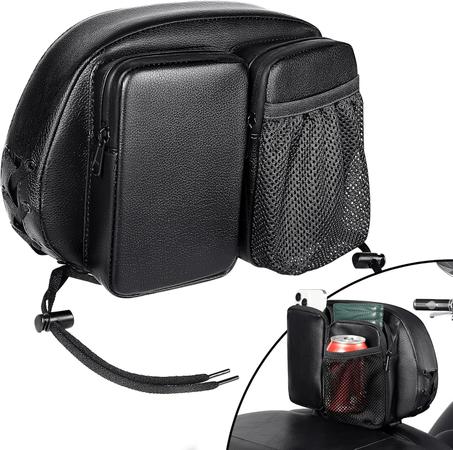 Benlari Bolsa de respaldo para conductor, bolsa de almacenamiento para respaldo del conductor, bolsa organizadora para respaldo de motociclista para Harley Touring CVO Street Glide Road Glide