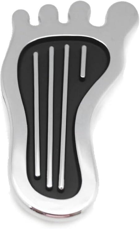 Almohadilla de pedal para interruptor de atenuación, cubierta estilo descalzo, diseño cromado de rata caliente para un toque automotriz único