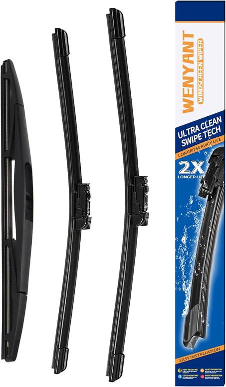 Limpiaparabrisas de 26/16/12 pulgadas compatibles con Subaru Crosstrek Impreza 2018~2021, limpiaparabrisas delantero y trasero para mi automóvil, repuesto de equipo original (juego de 3)