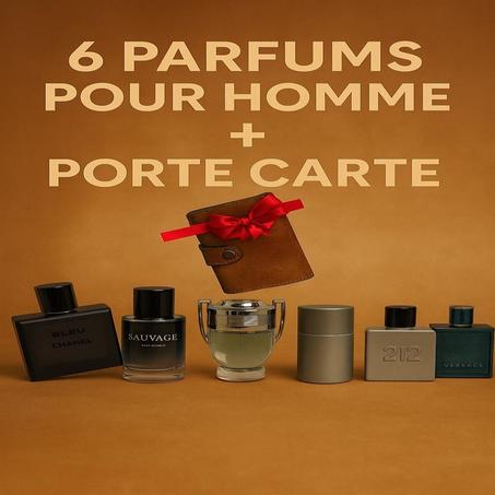 باك 6 عطور رجالية عالية الجودة و بزطام من الجلد الأصيل