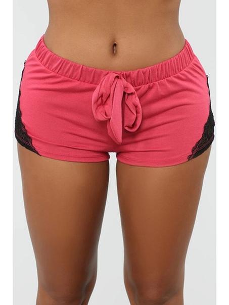 Lace Shorts Women Sexy Patchwork Female Fitness Sportswear Elastic Waist Panties Casual Fashion Hollow Out Transparent Shorts