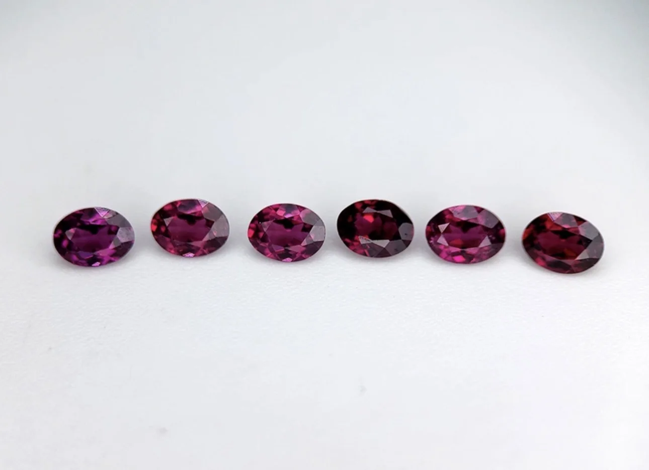 VVS, 1.32 Ct Natural Grape Garnet 6pcs Lot, best quality gemstone