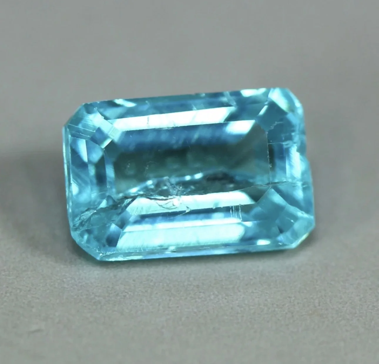1.16 Ct Natural Paraiba Color Blue Apatite – VVS Rare Unheated Emerald Cut