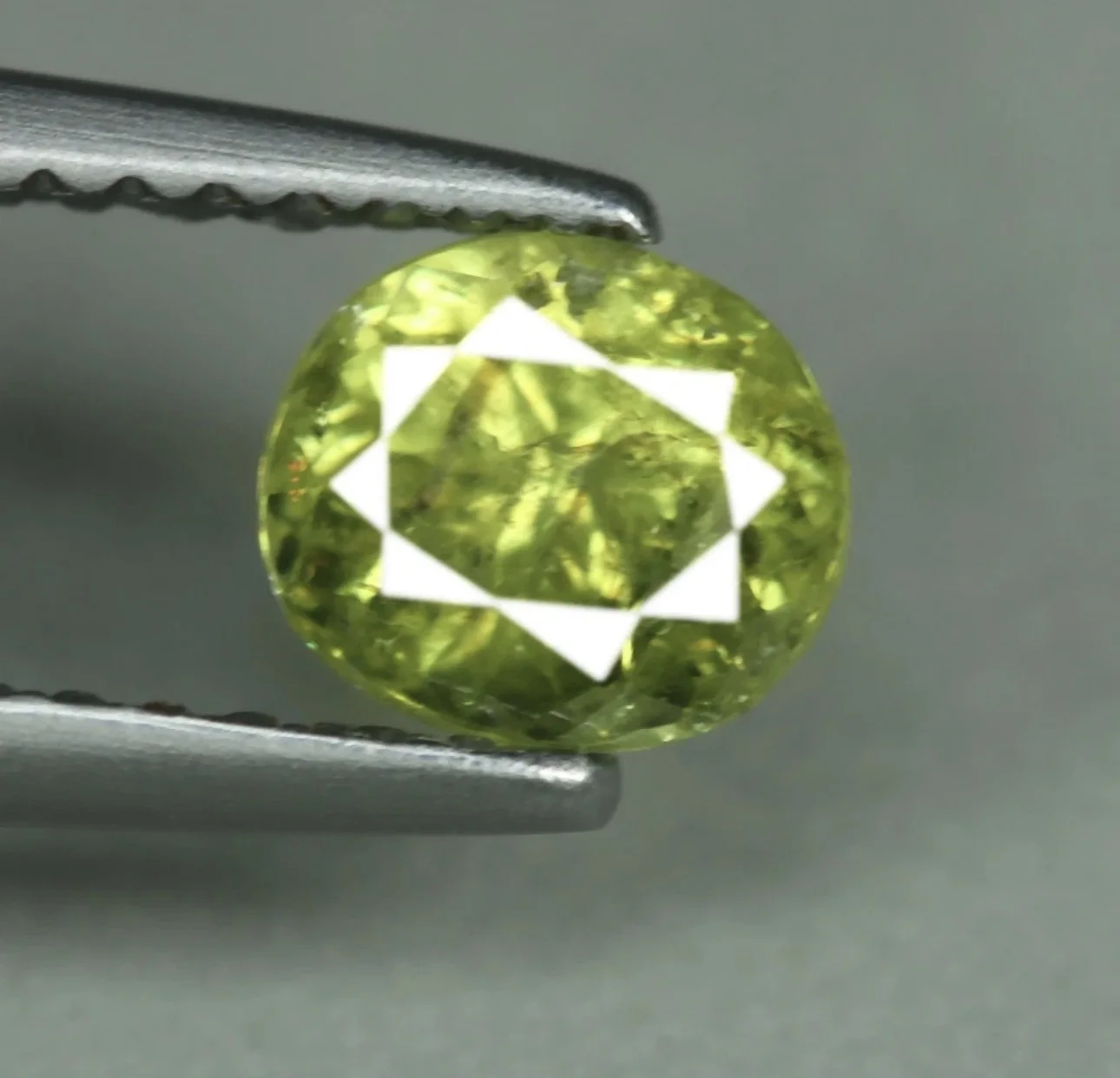 1.10 Ct Natural Mali Garnet – VVS Rare Unheated Greenish-Yellow Oval