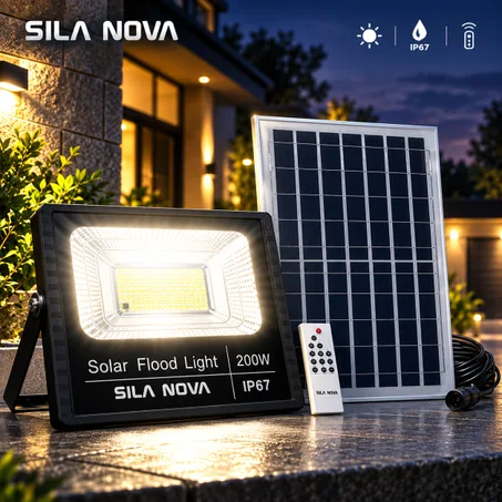 كشاف SILA NOVA الشمس مع ريموت كنترول – إضاءة قوية ومقاوم للماء IP67