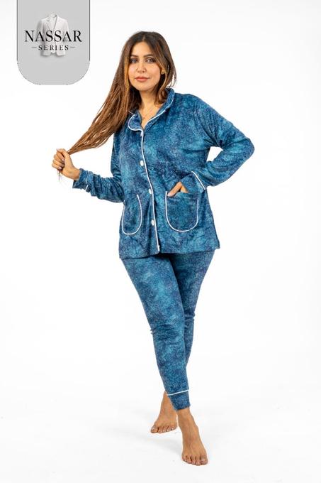 بيجامه حريمي قطن قطيفه
