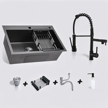 ÉVIER DE CUISINE NOIR