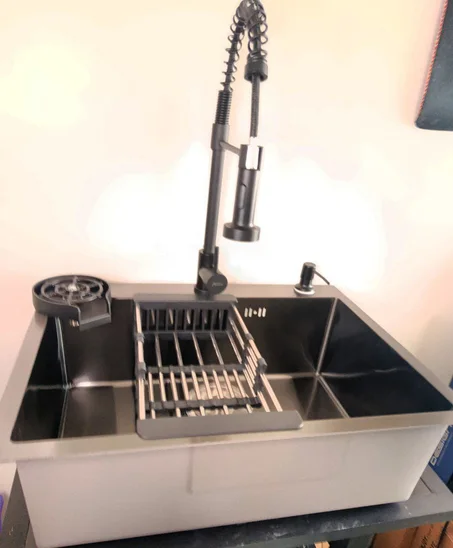 PACK ÉVIER CUISINE MODERNE COMPLET NOIR