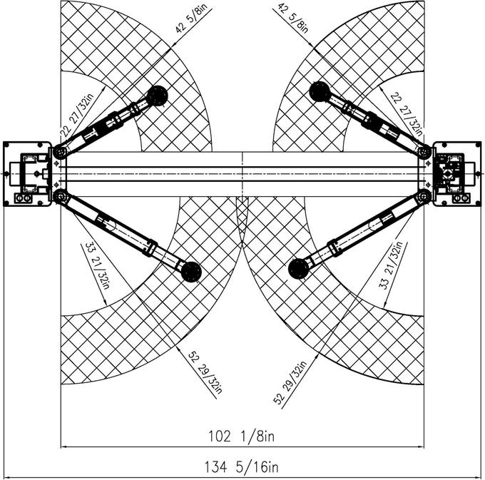 APlusLift HW-10KOH-A 10000LB Two Post Overhead Clear Floor Car Lift