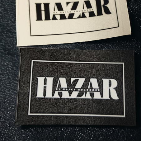 Étiquettes simili cuir Souple personnalisée imprimée