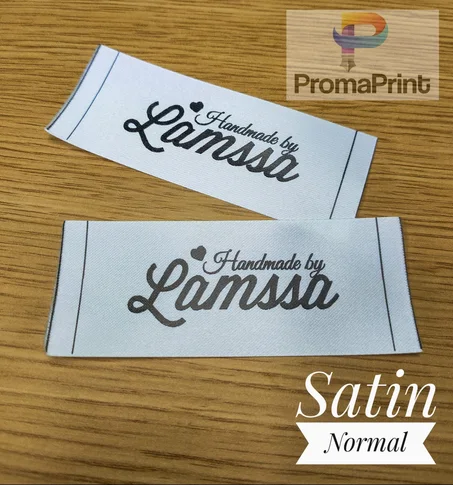 Étiquette satin normal blanche Plate