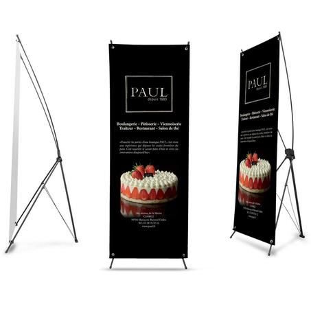 X Banner personnalisé 80x180 cm