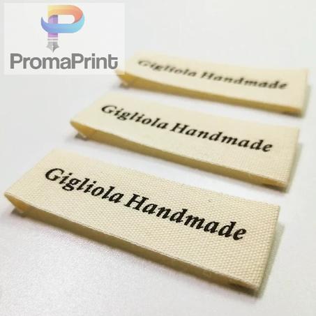 Étiquettes coton pur grainée