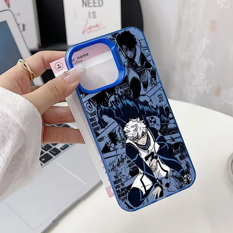 Anime Blue Aesthetic iPhone Case – Stylish Protective Cover with Manga Design 💙📱