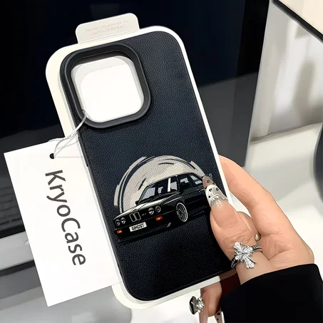 BMW Ghost Aesthetic iPhone Case – Sleek Black Car Design with Luxury Street Vibes 🚗✨🖤