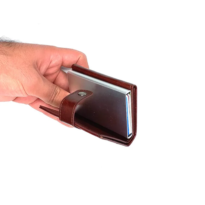 Carteira eSlide Castanha- RFID