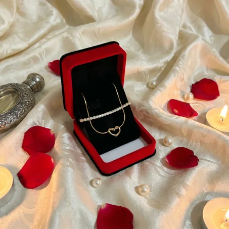 ✨ Ensemble Cœur Doré – Élégance & Amour au Quotidien ✨