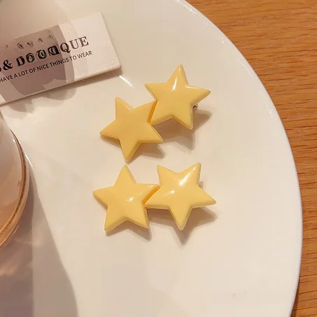 ✨✨​Pack de 2 pinces  jaune  "duo Etoiles"​✨✨💛