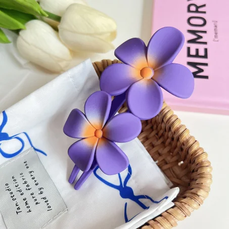 ✨​💜​🟣🌷Pince à cheveux motif fleurs violettes💜​🟣🌷✨