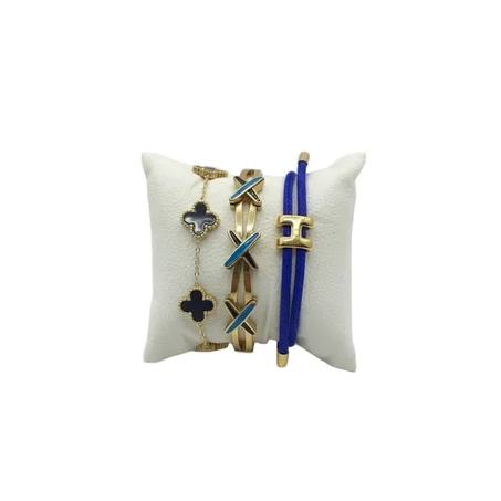 Luxury Enamel Bracelet Trio Set
