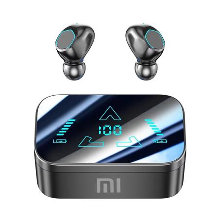 سماعات أذن لاسلكية أصلية من Xiaomi M48 سماعة أذن بلوتوث شحن سماعات داخل الأذن شاشة LED سماعة رياضية مع ميكروفون قرون مجانية