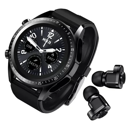 Smart Watch JM03 TWS 2 in 1 Wireless Earphones Men Bluetooth Call Music Headphone Sport Tracker Smartwatch Wristband