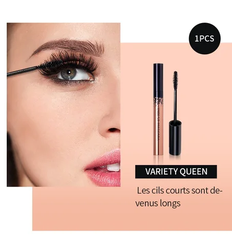 QIBEST Black Mascara Eyelashes Makeup 4D