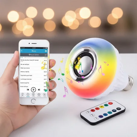 مكبر صوت بلوتوث مزود بمصباح LED