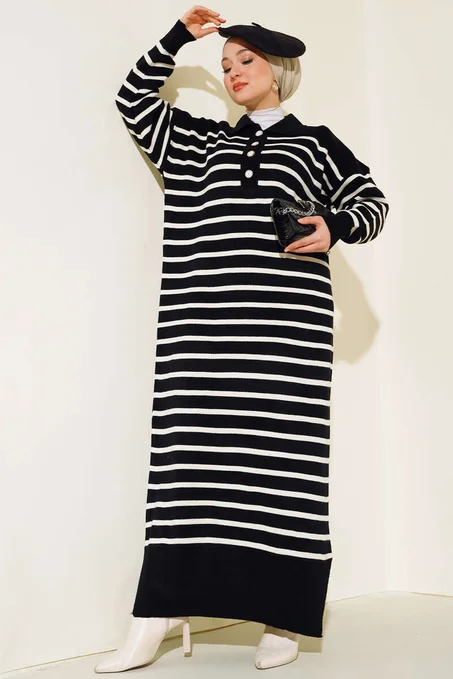 robe raye col chemis